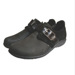 Naot Tane Black Nubuck Slip On Sneaker Shoe Women's size 6.5-7